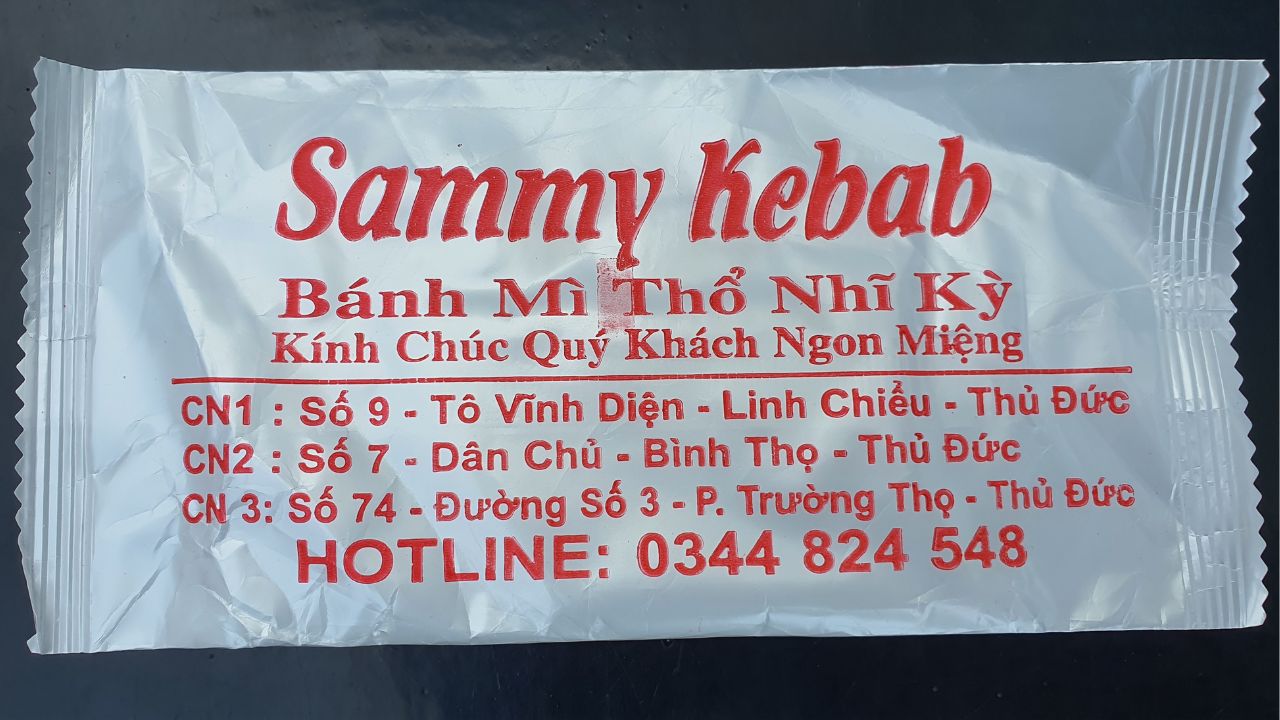 Khăn lạnh tặng kèm cho khách của Sammy Kebab - Bánh mì Thổ Nhĩ Kỳ